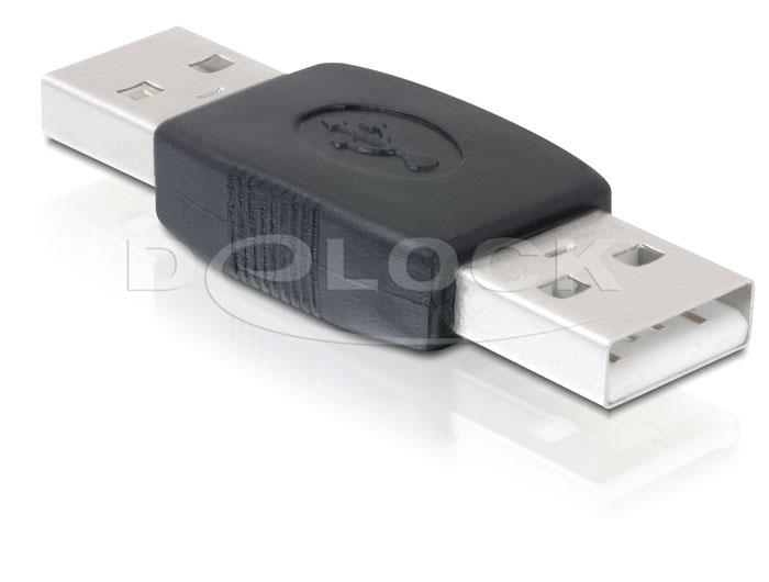 Delock Adapter Gender Changer USB-A male - USB-A male