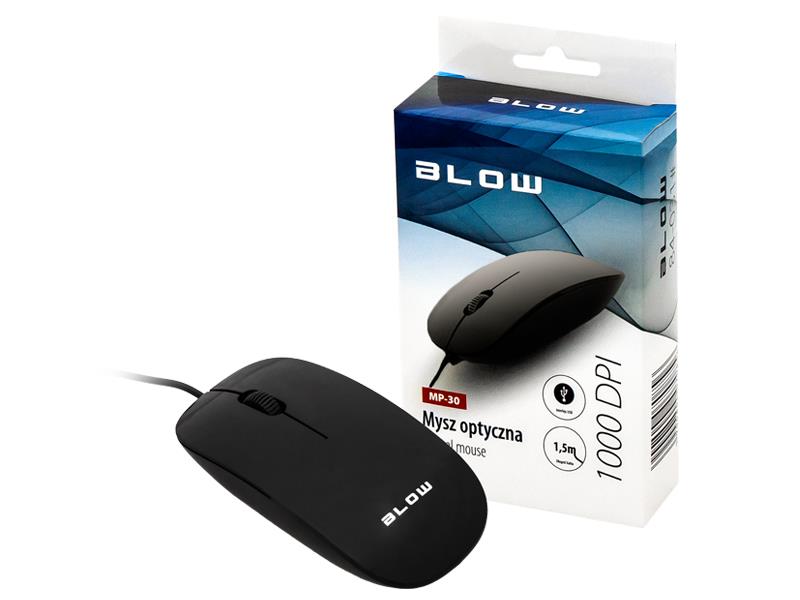 BLOW Optical mouse MP-30 USB black Datora pele