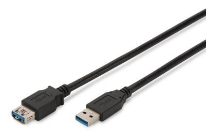 ASSMANN USB 3.0 SuperSpeed Extension cable USB A M (plug)/USB A F (jack) 3,0m bl USB kabelis