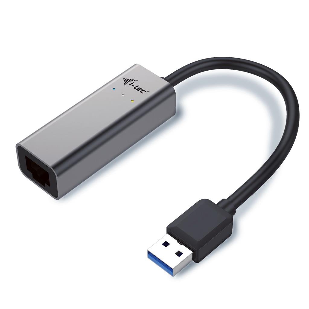 i-tec USB 3.0 Metal Gigabit Ethernet Adapter 1x USB 3.0 to RJ-45 LED adapteris