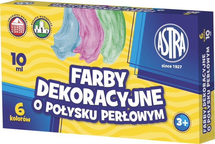 Astra Farby plakatowe 6 kolorow/10 ml perlowe WIKR-052708 (5900263140022)