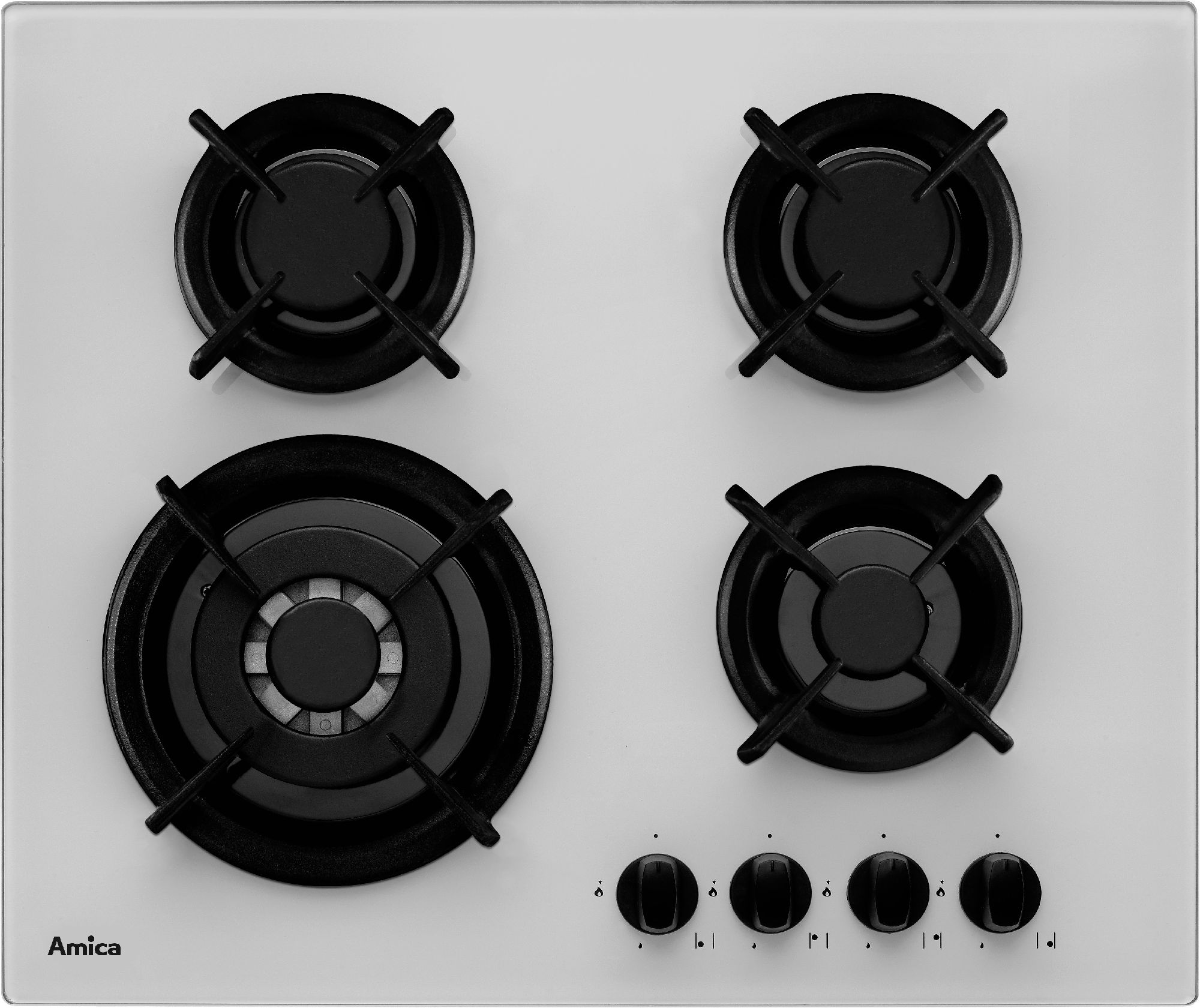  PG6411SRW Amica    gas on glass hob plīts virsma