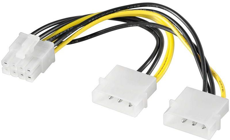 Akyga Adapter 2x Molex / PCI-Express 8-pin AK-CA-29 kabelis datoram