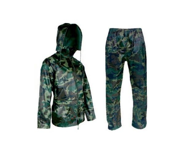 Rainproof set jacket + trousers Military XXL (KPL3065)