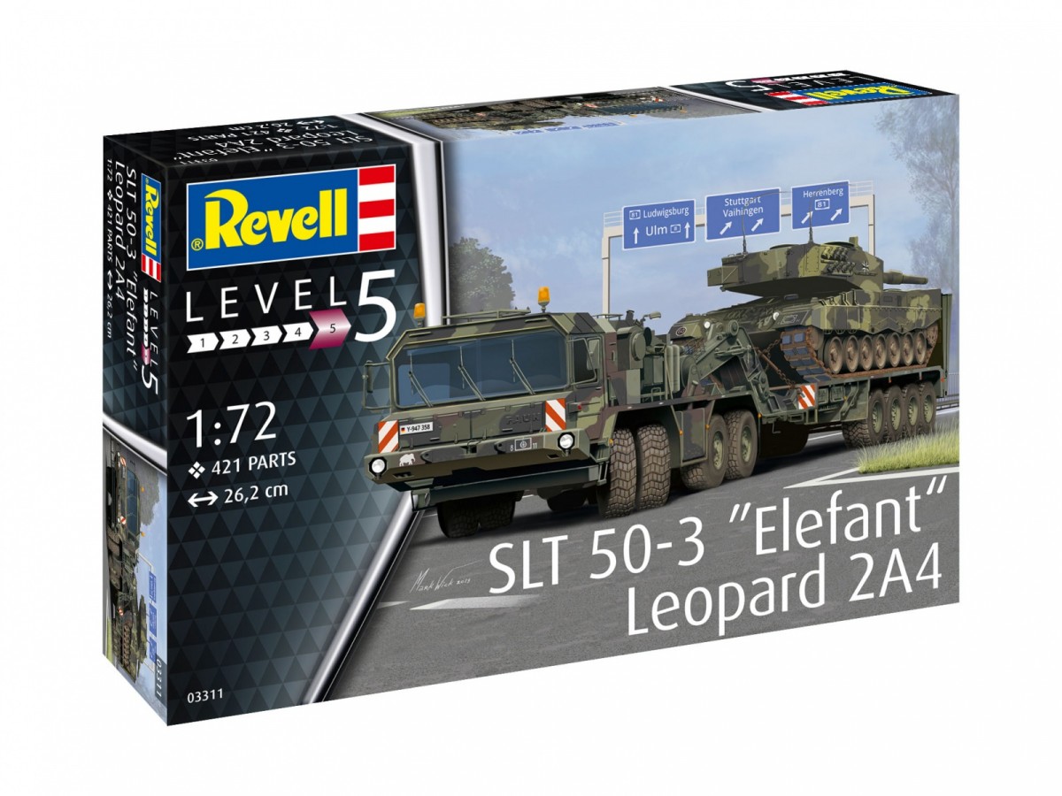 REVELL SLT 50-3 Elefant + Leopard 2A4 konstruktors