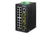 IP30 Industrial 16* 10/100/1000TP + 4* 100/1000F SFP Full Managed Ethernet Switch (-40 to 75 degree C, 2*DI, 2*DO) komutators