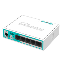 MikroTik RB750R2 hEX lite 10/100 Mbit/s, Ethernet LAN (RJ-45) ports 5 Rūteris