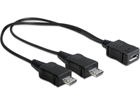 Delock Cable USB micro B female > 2 x USB micro-B male 20.5 cm USB kabelis