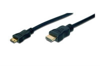 ASSMANN HDMI 1.3 HighSpeed Connection Cable HDMI A M/miniHDMI C M 2m black kabelis video, audio