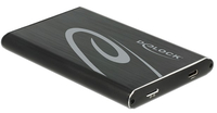 Gehause 2,5 Delock USB3.1 for 6,3cm SATA HDD/SSD black cietā diska korpuss