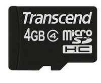 Transcend  MicroSD Card SDHC Class 4 ,4GB atmiņas karte