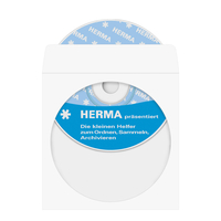 HERMA CD-Papierhullen white with Klebeflache   100 St. biroja tehnikas aksesuāri