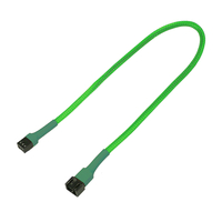 Kabel Nanoxia 3-Pin Verlangerung, 30 cm, neon-green kabelis datoram