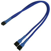 Kabel Nanoxia 3-Pin Y-Kabel, 30 cm, blau kabelis, vads