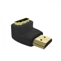 Qoltec 50513 HDMI AF 90 grādu Kabeļa Adapteris - HDMI A Spraudnis/ HDMI A Ligzda Melns aksesuārs mobilajiem telefoniem