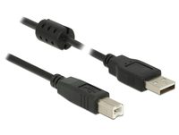 DeLOCK 5m, USB 2.0-A/USB 2.0-B 5m USB A USB B black USB Kabel (84899) adapteris