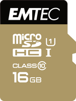 Emtec memory card microSDHC 16GB Class 10 Gold+ (85MB/s, 21MB/s) atmiņas karte