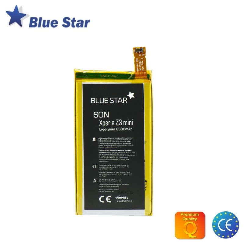 BlueStar Akumulators Sony Xperia D5803 D5833 Xperia Z3 Mini Li-Ion 2600 mAh Analogs 1282-1203 aksesuārs mobilajiem telefoniem