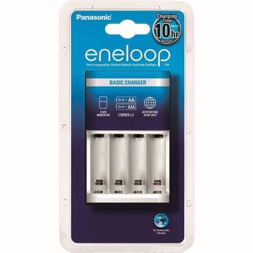 Eneloop Basic charger BQ-CC51E/ 2 LED indicator/ 2 Series x2 (for 2 or 4 AA or 2 or 4 AAA rech. batt.)/ appr. 10 hours charging time Baterija