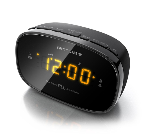 Muse Clock radio PLL M-150CR Black, Alarm function radio, radiopulksteņi