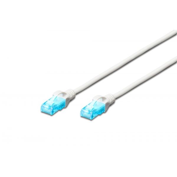 DIGITUS Premium CAT 5e UTP patch cable, Length 2m, Color grey tīkla kabelis