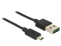 USB Kabel Delock A -> Micro-B St/St 0.20m black Easy USB USB kabelis