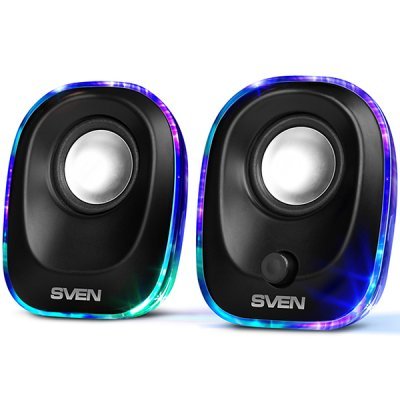 Speakers SVEN 330, 2.0, black (USB), 5W RMS datoru skaļruņi