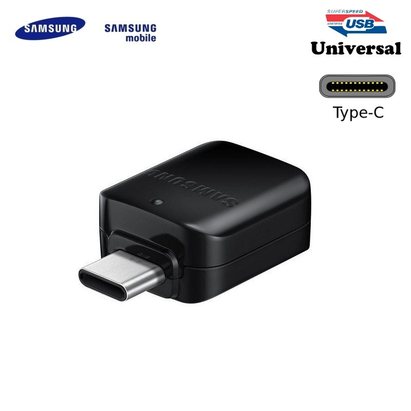 Samsung GH98-41288A OTG Adapteris Type-C Spraudnis uz USB Ligzda Melns (OEM) aksesuārs mobilajiem telefoniem