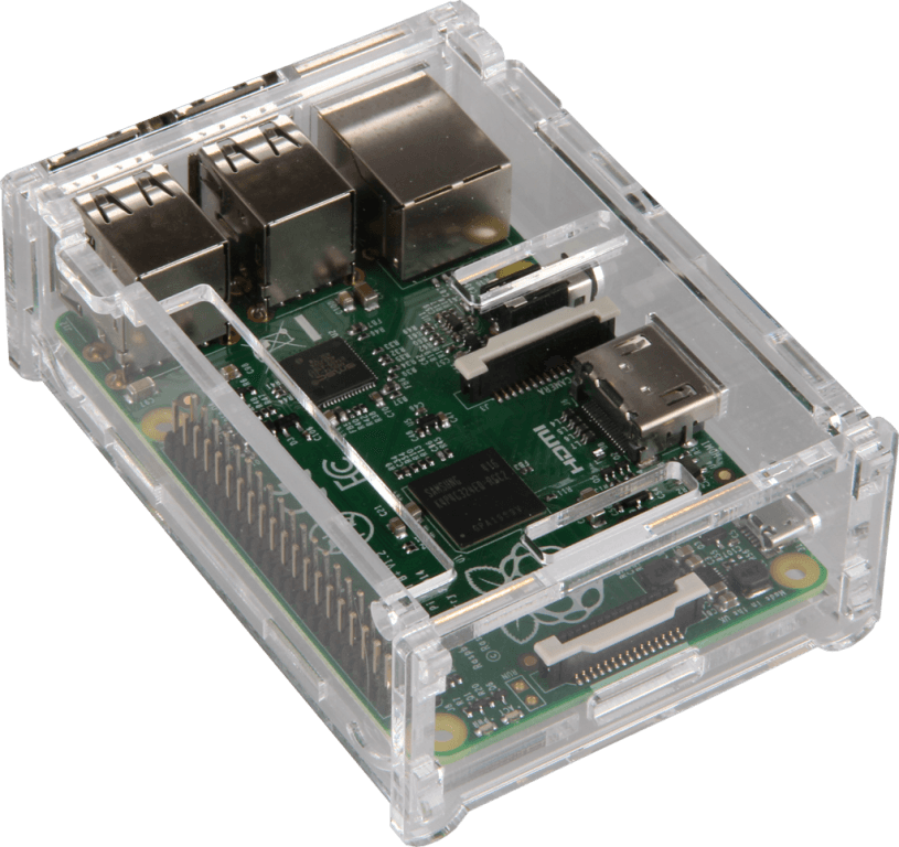 Raspberry B+ / Pi 2 / Pi 3 Case transparent Datora korpuss