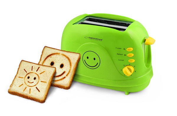 Esperanza EKT003 toaster SMILEY 3 IN 1 - GREEN Tosteris
