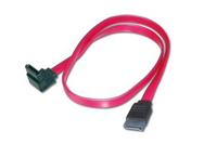 ASSMANN Serial ATA Cable SATA (7pin) angled F(jack)/SATA (7pin) F(jack) 0,5m red kabelis datoram