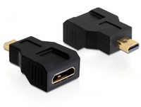 Delock Adapter High Speed HDMI with Ethernet - mini C female > micro D male karte