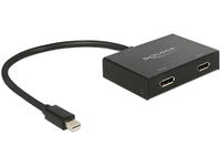 DeLOCK 87695 0.3m Mini DisplayPort 2 x DisplayPort black Videokabel-Adapter... adapteris