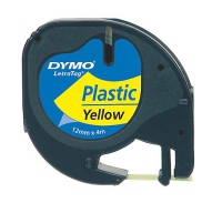 DYMO LetraTag Band Plastik 12mmx4m black auf gelb  rezerves daļas un aksesuāri printeriem