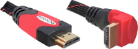 Delock Cable High Speed HDMI with Ethernet HDMI A male > HDMI A male angled 5m kabelis video, audio