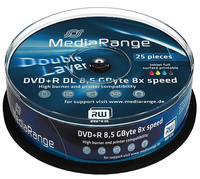 DVD+R MediaRange DL 8x 25pcs Cake Inkjet Fullsurface Printab matricas