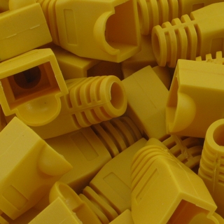 Netrack boot for RJ45 8p plug yellow (100 pcs.)