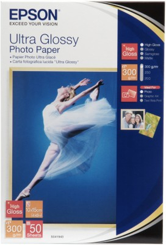 Epson Ultra Glossy Photo | 300g | 10x15 | 50sheets foto papīrs