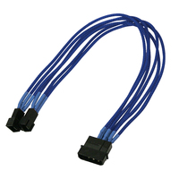 Kabel Nanoxia 4-Pin auf 2 x 3-Pin, Single, 30 cm, blau kabelis, vads