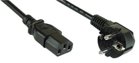 INLINE - Power cable (250 VAC) - IEC 320 EN 60320 C13 - 1,8m - 90- Degree- connection - black (16652) Barošanas kabelis