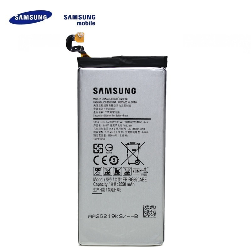 Samsung EB-BG920ABE Akumulators G920F Galaxy S6 Li-Ion 2550mAh akumulators, baterija mobilajam telefonam