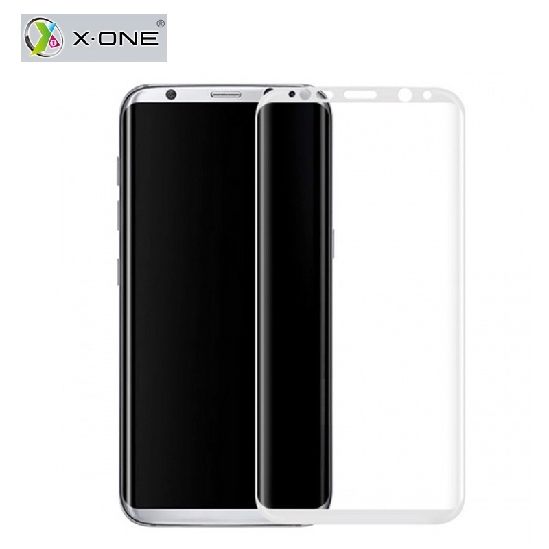 X-One 9H Pro HD Kvalit tes 3D Aizsargstikls Samsung G950 Galaxy S8 Visam ekrānam Balts aksesuārs mobilajiem telefoniem