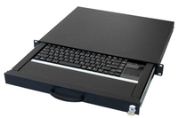 48.3cm Aixcase Tastaturschublade 1HE DE USB Touchpad black Serveru aksesuāri