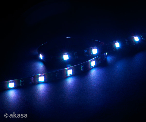 Akasa Vegas M LED-Strip, 15 LEDs, 50 cm - blue apgaismes ķermenis