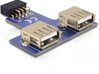 USB Adapter Delock Pinheader -> 2x A Bu/Bu nebeneinander adapteris