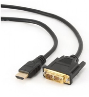 Gembird HDMI to DVI male-male cable with gold-plated connectors, 7.5m, bulk pack kabelis video, audio