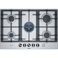 Bosch Serie 6 PCQ7A5M90 hob Stainless steel Built-in Gas 5 zone(s) plīts virsma