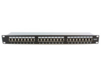 MicroConnect 19 FTP. 6 patch panel 24 port Krone IDC, Black color kabelis, vads