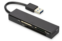 EDNET Multi Card Reader 4-port USB 3.0 SuperSpeed, (CF, SD, MicroSD, MS) karšu lasītājs