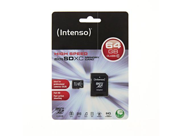 Intenso micro SD 64GB SDXC card class 10 atmiņas karte